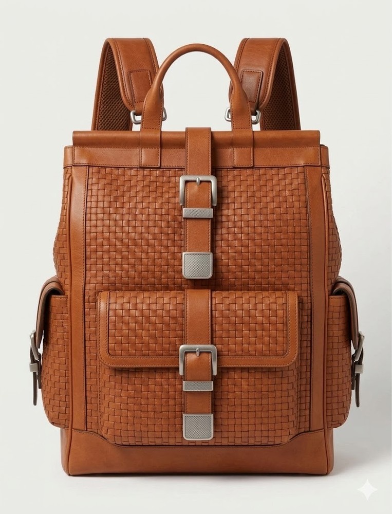 Luxury Handcrafted genuine Leather Backpack - Premium Bespoke Rucksack