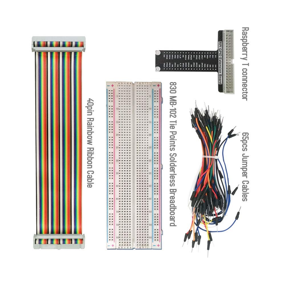 T-Type GPIO Expansion Board for Raspberry Pi with Breadboard Jumper Cables