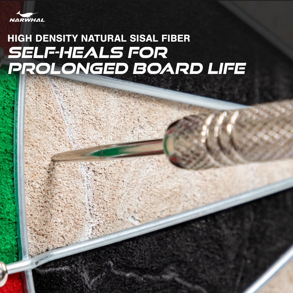 Official Size Bristle Dartboard, Easy Hang Design