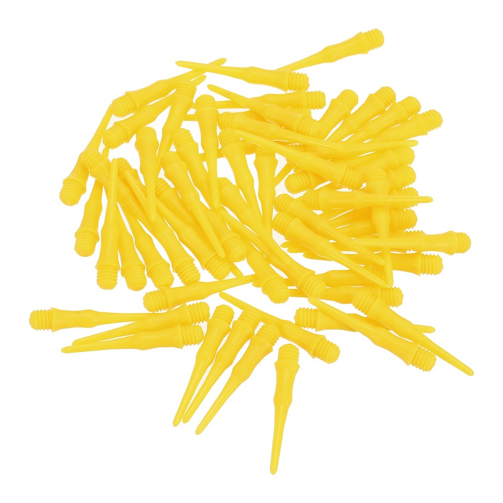 60Pcs 2BA Thread Plastic Soft Dart Tips Replacement Dart Accessories, Yellow
