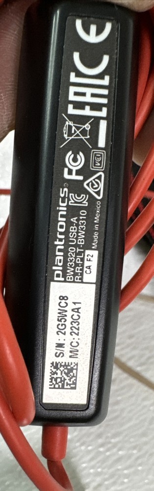 Plantronics Blackwire 3320-M USB-A Stereo Headset With Case