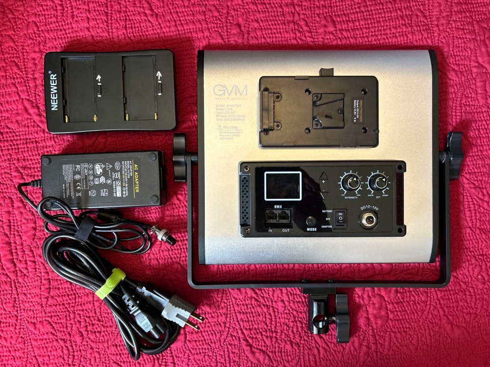 LED Studio Light Panel 50W, NP Battery Plate, Memory, Wireless Remote, Bi color,