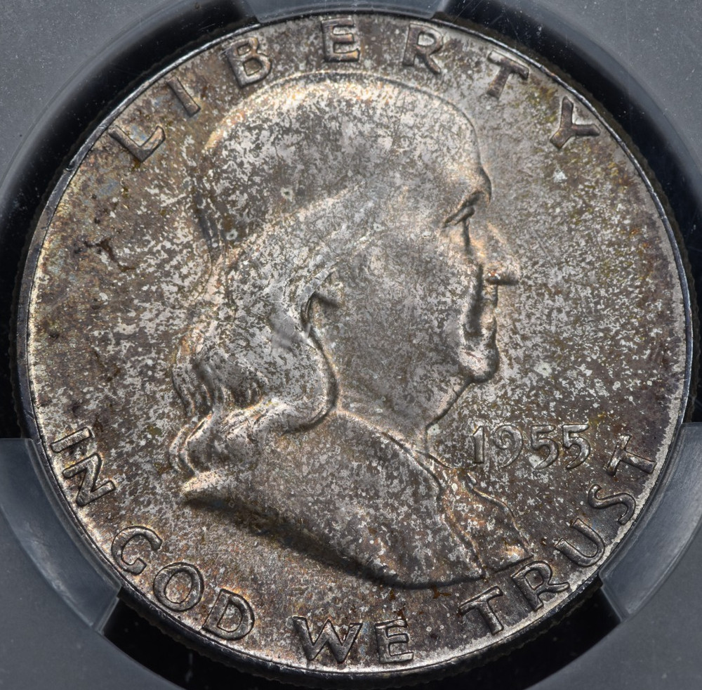 1955 Ben Franklin Half Dollar CAC MS66