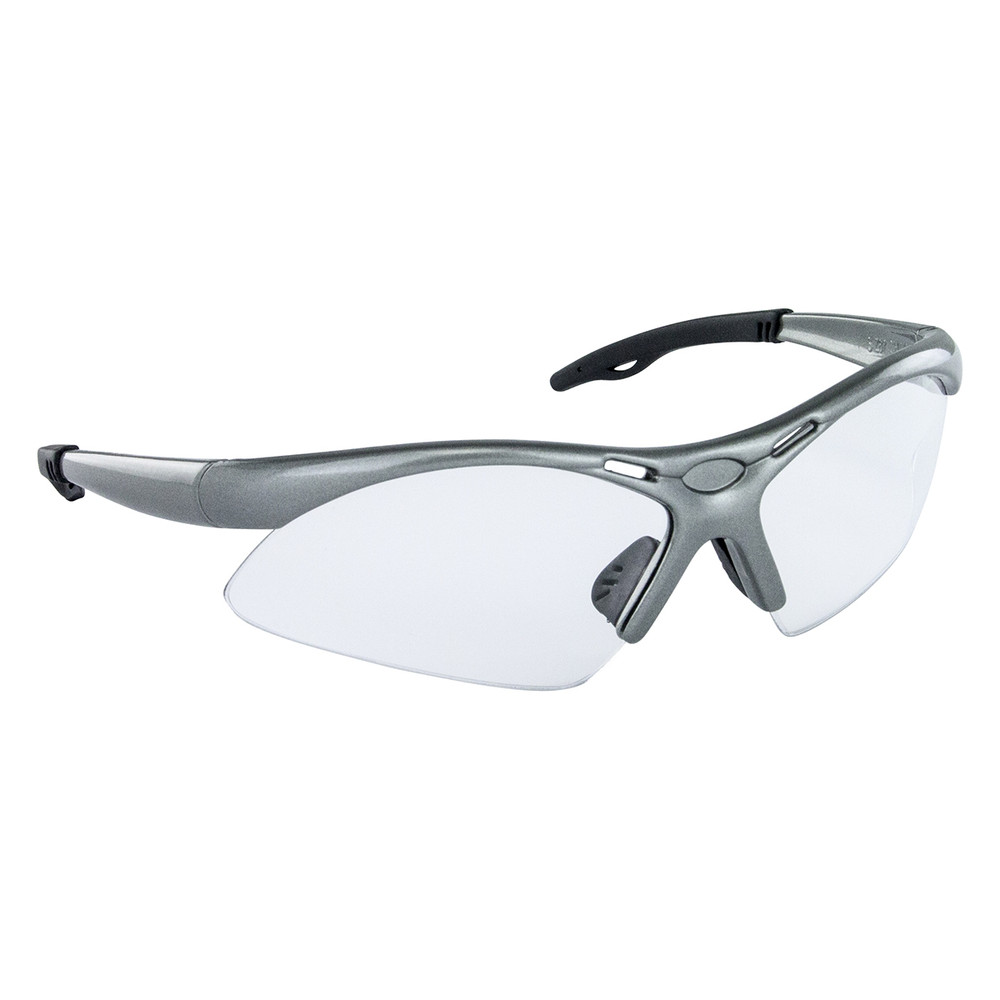 SAS Safety Diamondback Safe Glasses w/ Gray Frame and Clear Lens