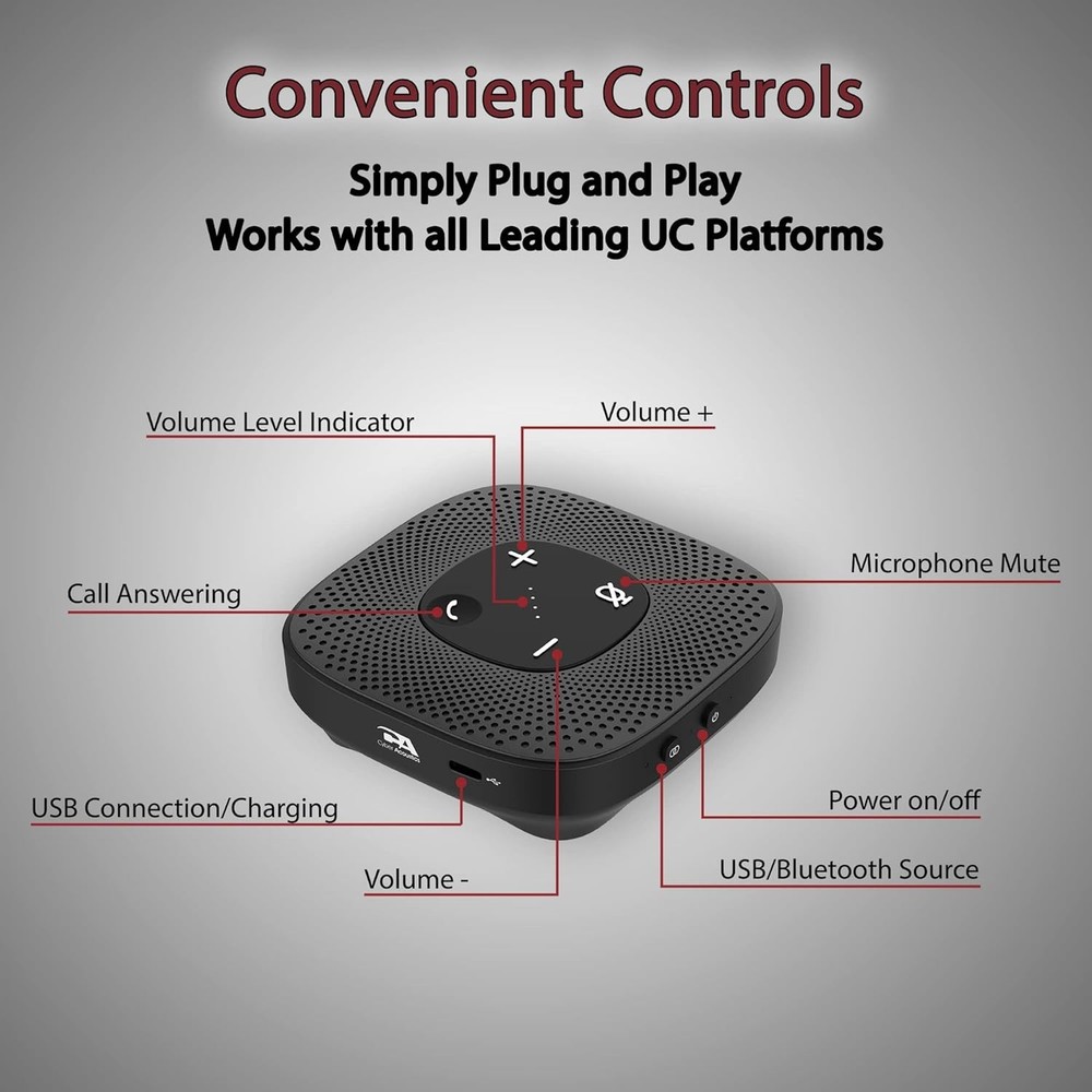 CA Essential Speakerphone SP-2000 - USB and Bluetooth Speakerphone