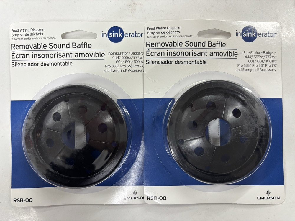 Set of 2 InSinkErator RSB-00 Removable Sound Baffles Plastic