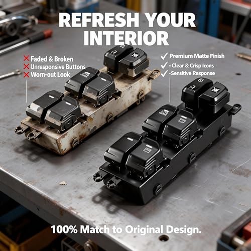 93570-B2010CA Front Left Master Power Window Switch Compatible with Kia Soul