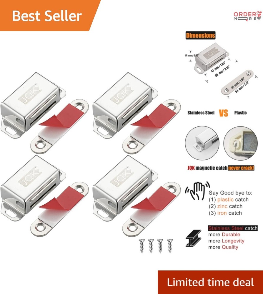 20 Pack Strong Magnetic Door Latch - Rustproof Stainless Steel Storage Solution