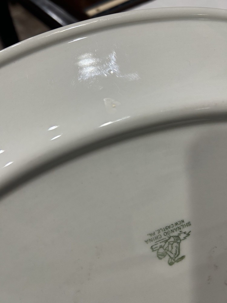 Shenango China Oval Platter White Glossy 13" Large Veterans Administration