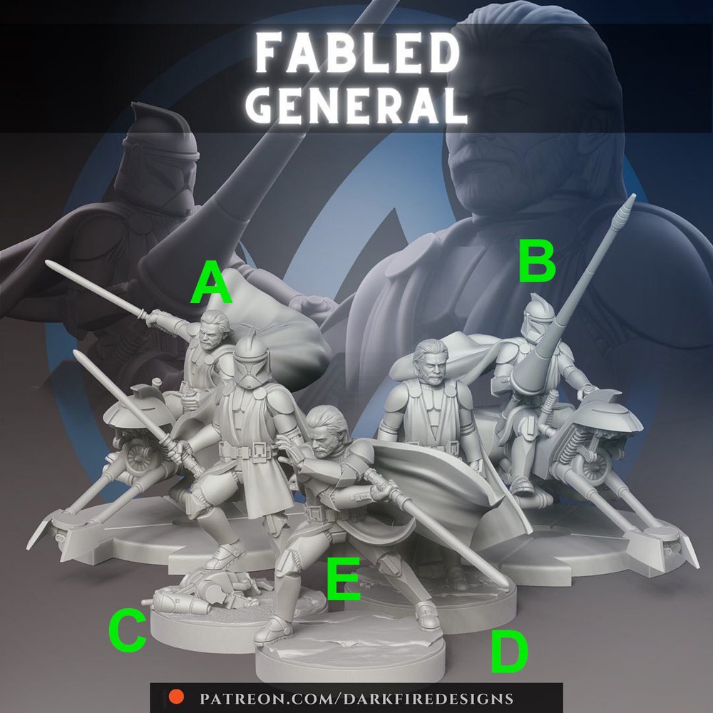 Fabled General - DARK FIRE | Legion compatible - 3D printed