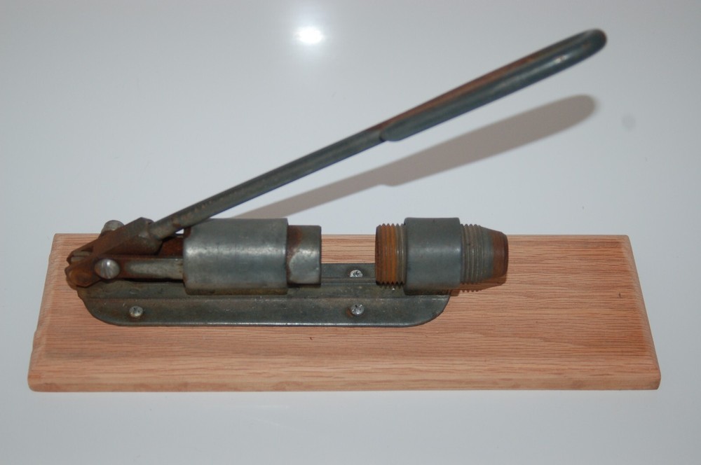 Vintage Adjustable Nut Cracker with Custom Oak Base