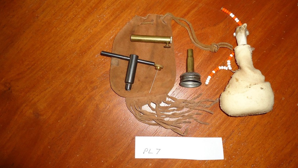 Shooting Bag, Measure, Vent Pick, Can Spout, Nipple Wrench Ball Bag Muzzleloader