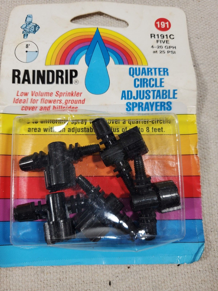 Raindrip Quarter Circle Adjustable Sprayer - Qty 5, Up To 8’ Spray