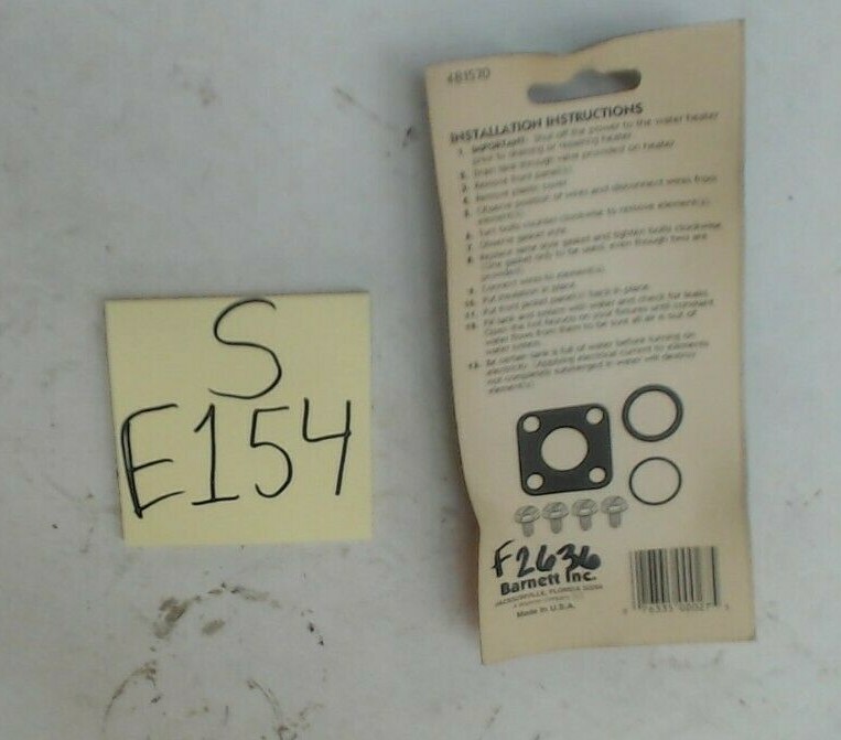 Electric Water Heater Element Gasket Kit