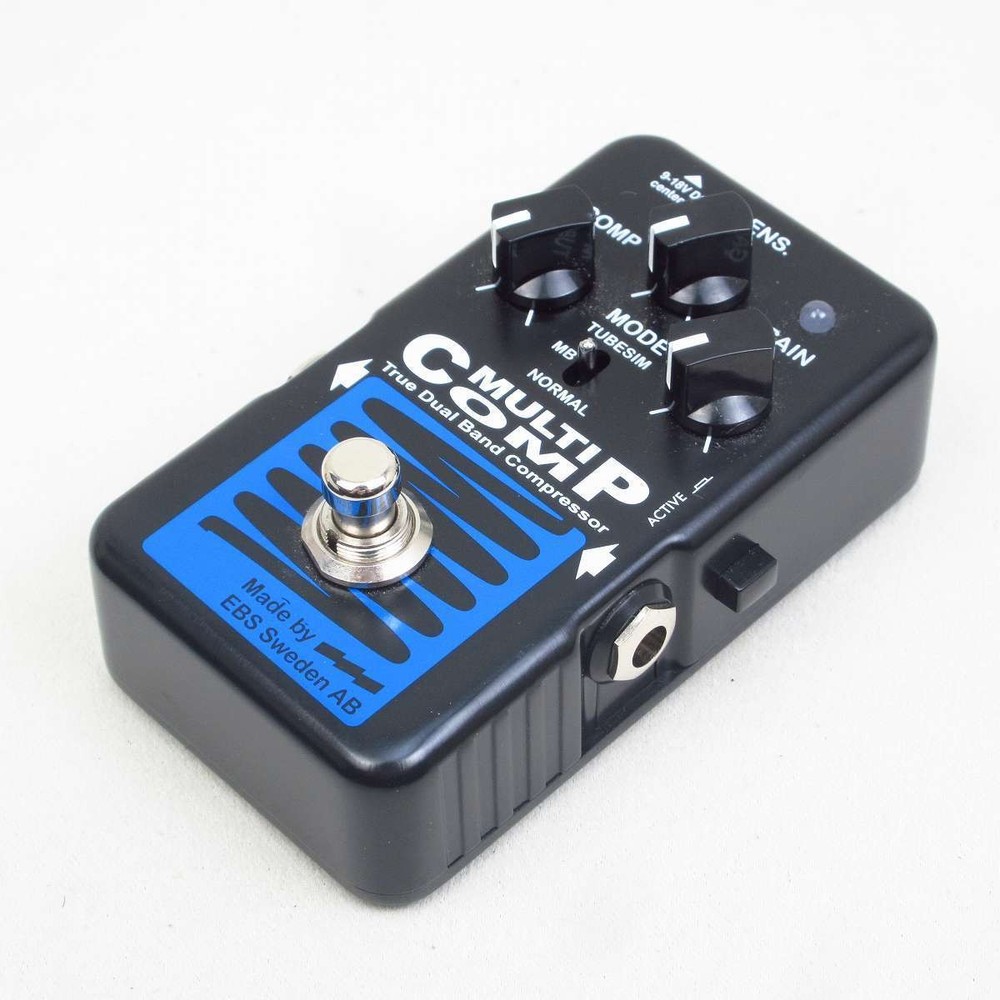 EBS MultiComp Blue Label Bass Compressor Pedal Sens Control Used