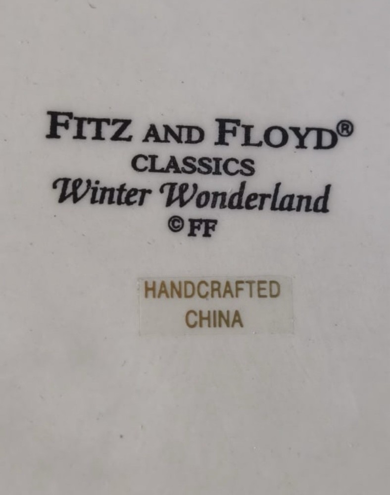 Fitz and Floyd “Classics Holiday” Pedestal Cake Stand – 13.5” Octagonal