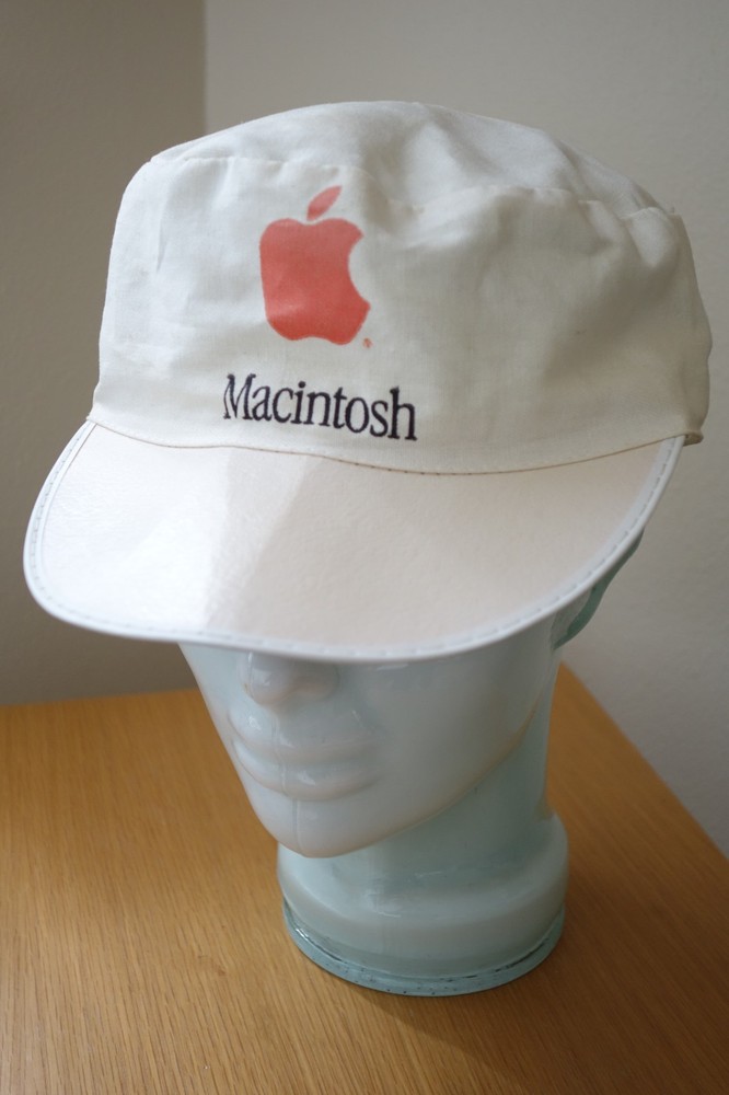 Vintage Retro Apple Macintosh Computers White Painter's Cap Hat