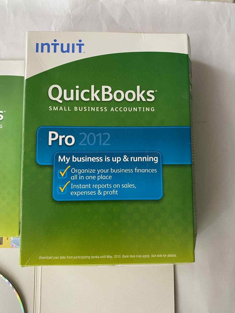 INTUIT QUICKBOOKS PRO 2012 FOR WINDOWS Start guide , CD , Installation guide use