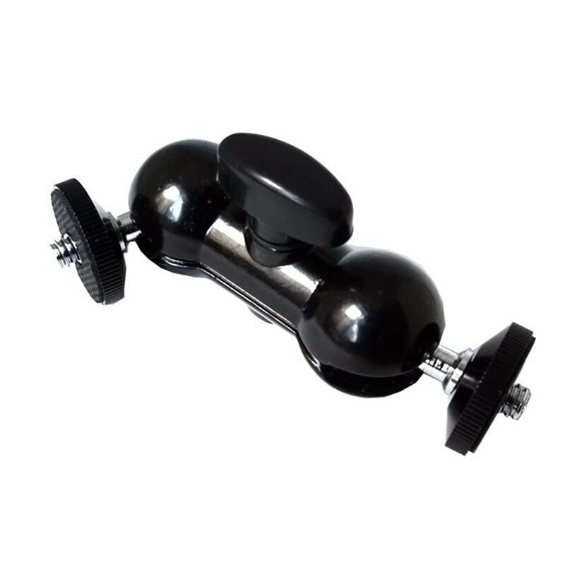Multi-function Double Ball Head Shoe Mount Adapter Magic Arm 1/4" Screw