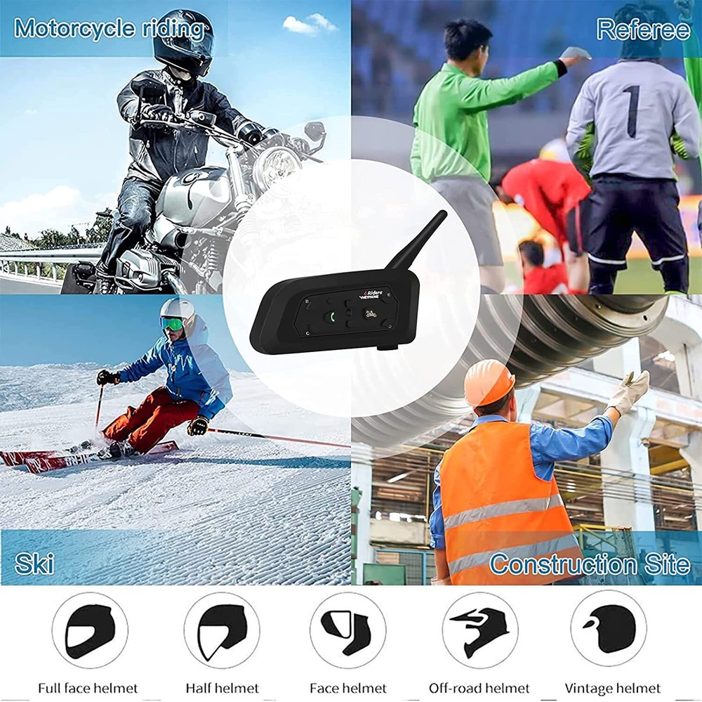 Motorcycle Helmet Bluetooth Headset Intercom Intercomunicador Moto Bluetooth