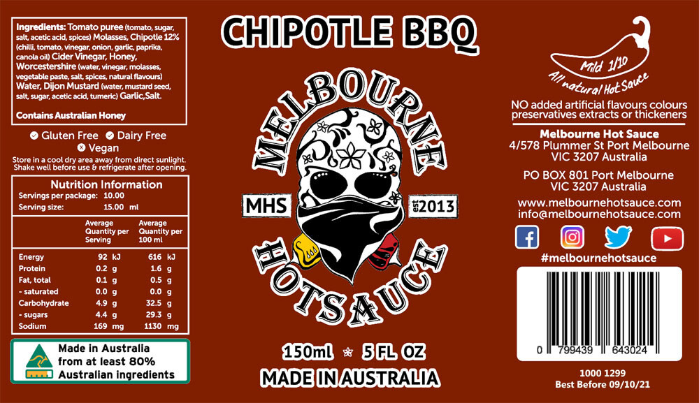 Melbourne Hot Sauce Classic 6 pack