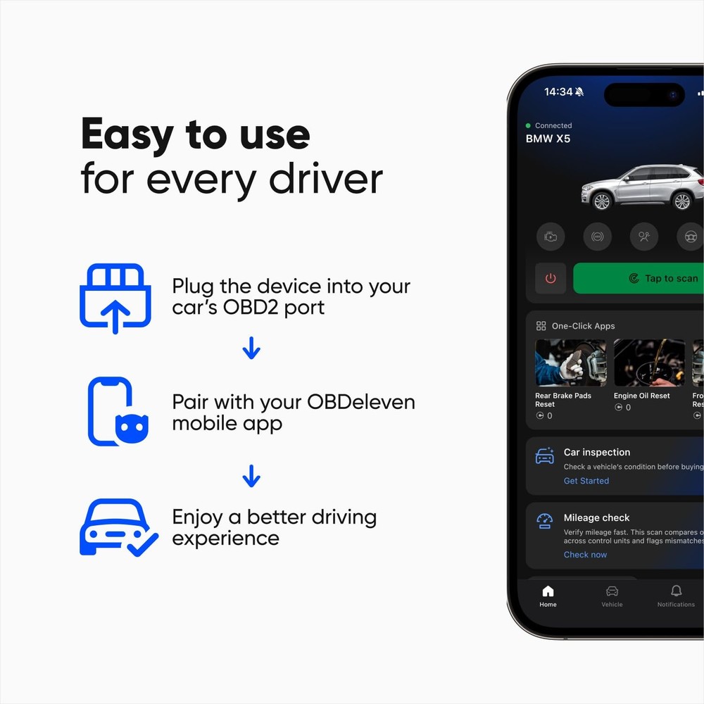 OBDeleven 3 Ultimate Professional Code Reader OBD2 Bluetooth Diagnostic Scan