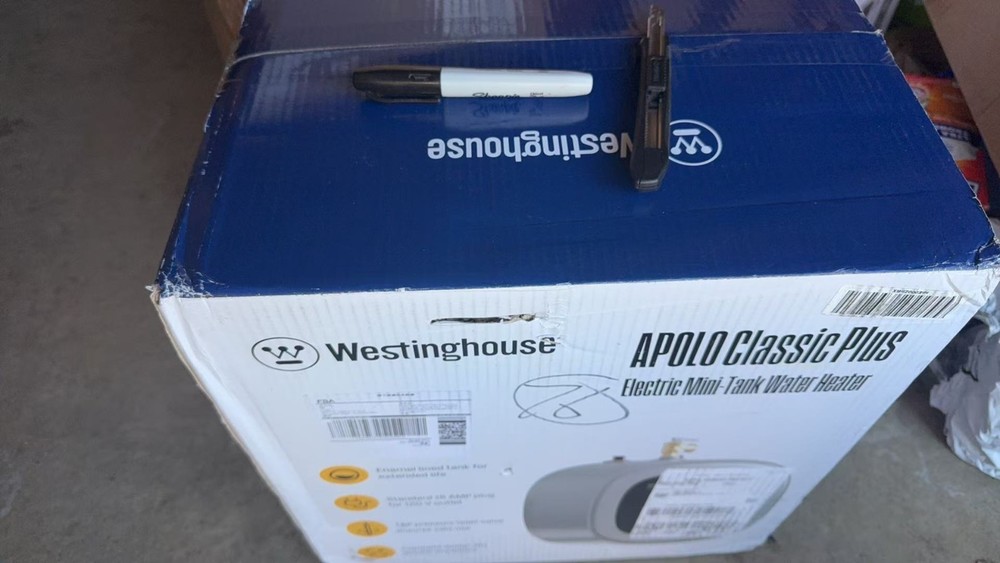 Westinghouse 4 Gallon Electric Mini Tank Water Heater, 120V, 1440W Instant Hot W