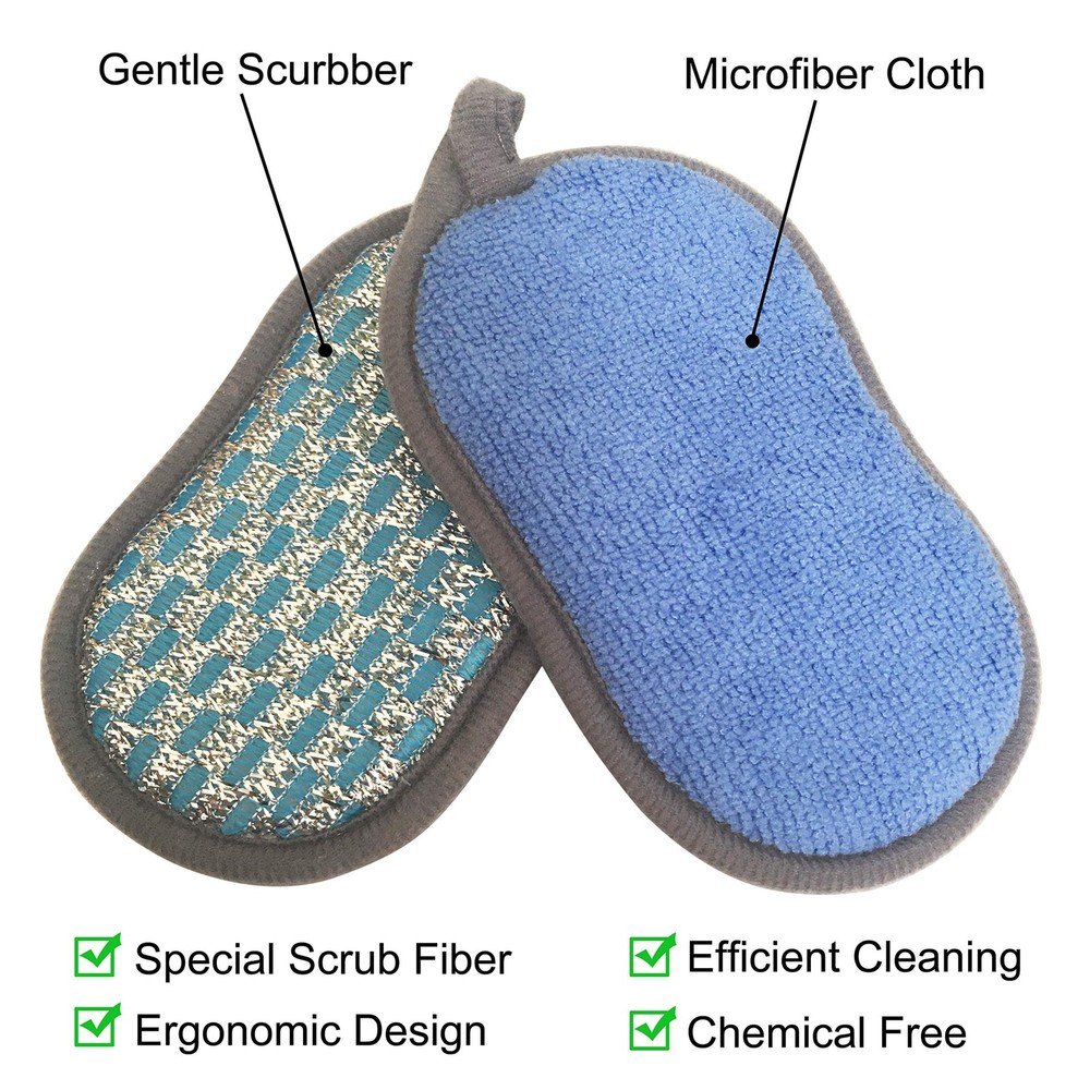 Multipurpose Scrub Sponges For Kitchen Scrubitnonscratch Doubleside Doubleeffect