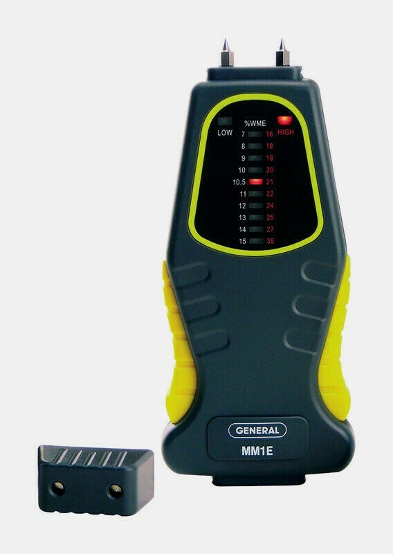 General Tools Digital MOISTURE METER MM1E Ultra-Sensitive LED Bar Graph Display