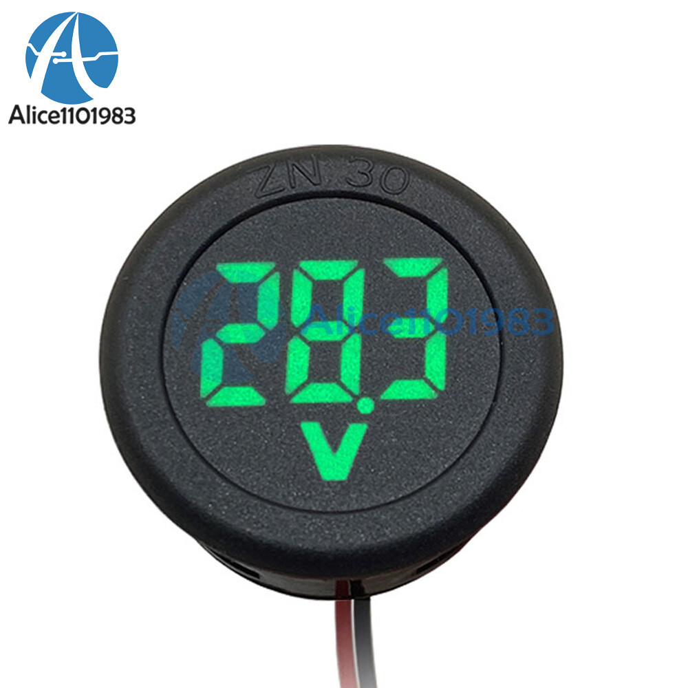 1/5/10PCS LED Digital Display Voltmeter DC 4-100V Anti-Reverse Protection