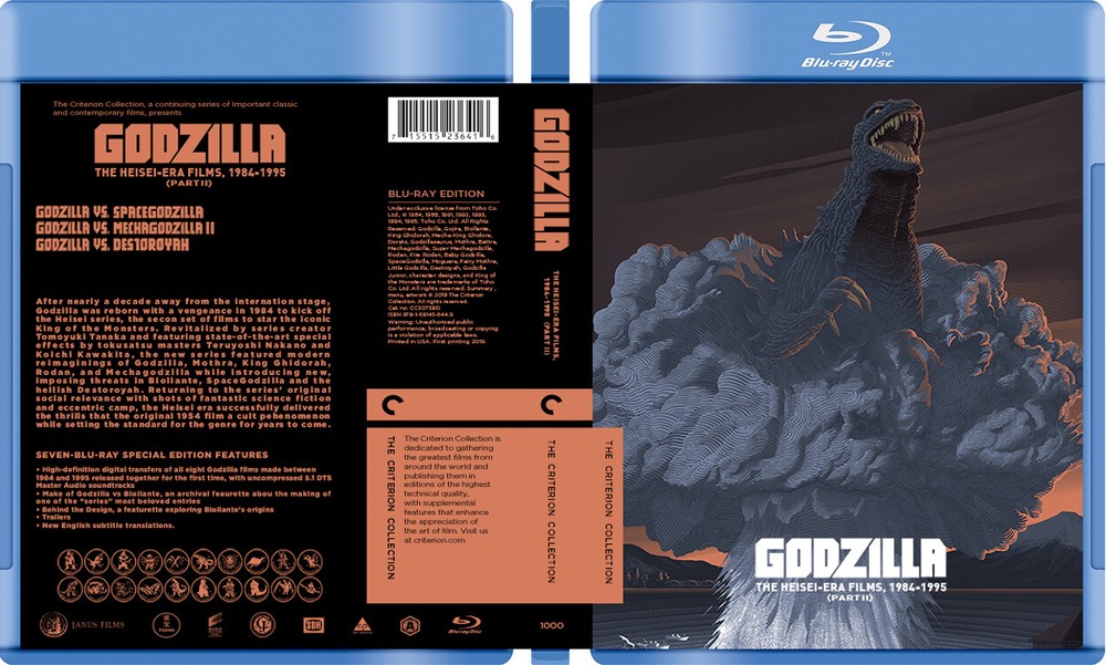 Godzilla Collection / Gamera Custom blu-ray covers / W cases (no discs)