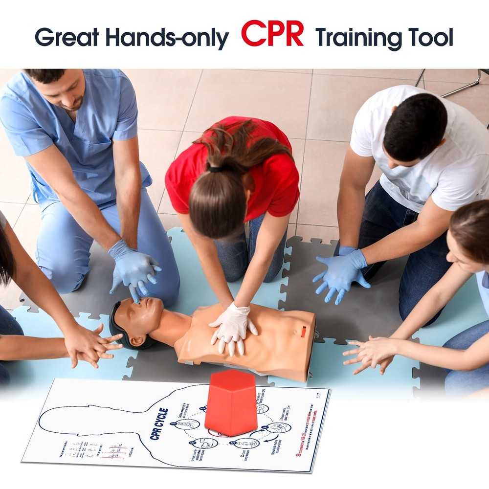 CPR Training Model, Hands-only CPR Training Aid Kit, CPR Compression First Ai...