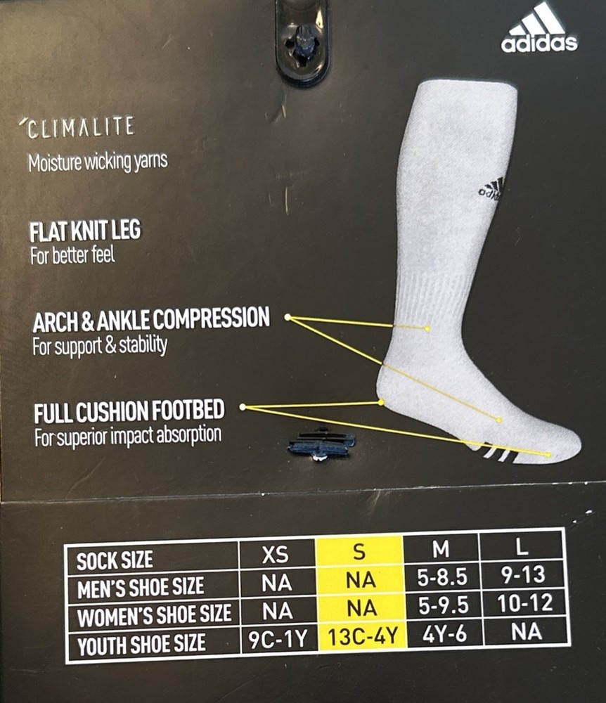 Adidas Small Climalite Compression Multi Sport Over Calf Socks 2 Pair Small Red