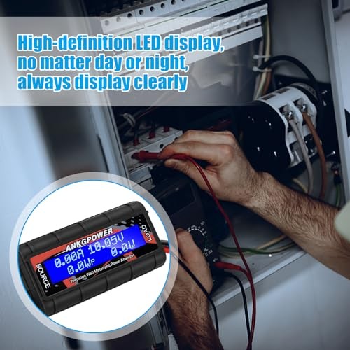 150A Watt Meter Power Analyzer, High Precision RC with Digital LCD BLACK