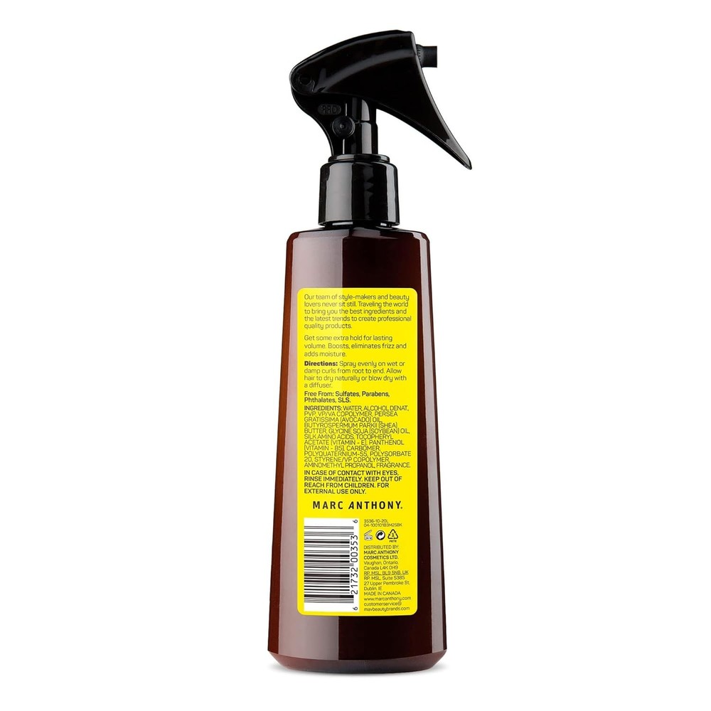 Marc Anthony Curl It Up Volume Boost Spray, Extra Hold, Strictly Curls - Avocado