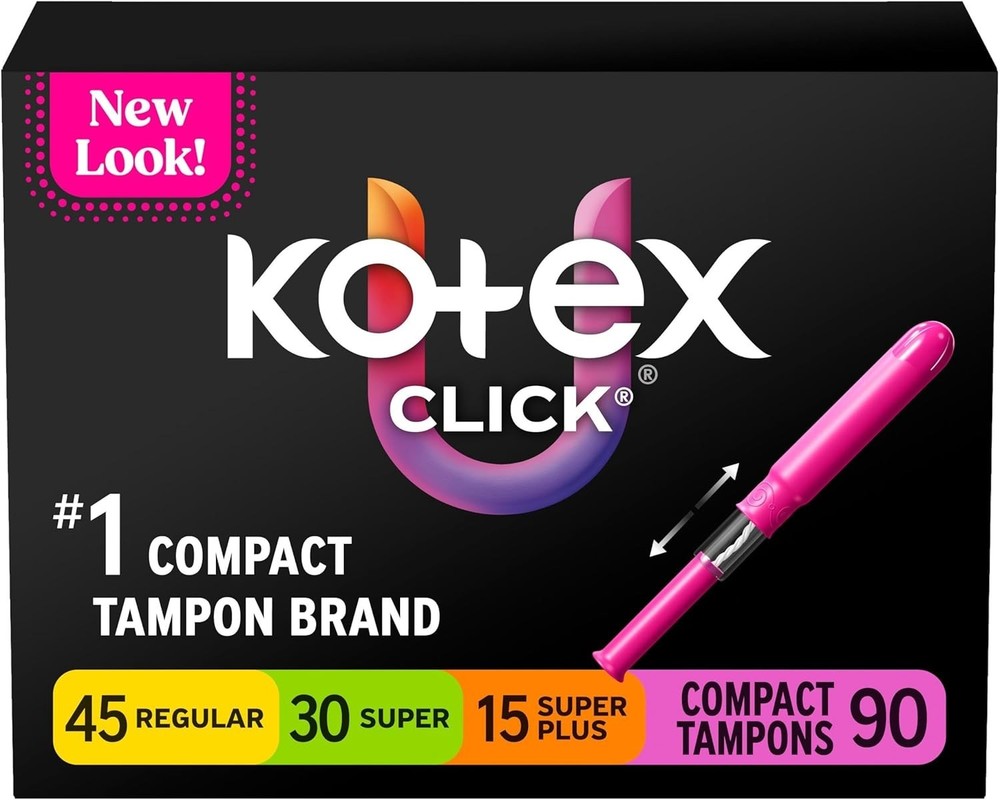 90 Count U by Click Unscented Compact Tampons - Super & Regular Absorbency