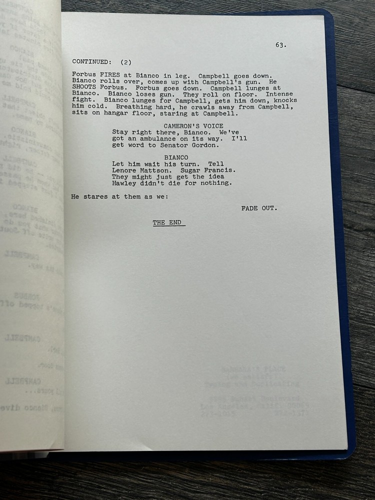 SEARCH TV Show Script The Mattson Papers Final Draft Jan 4 1973 Don Balluck