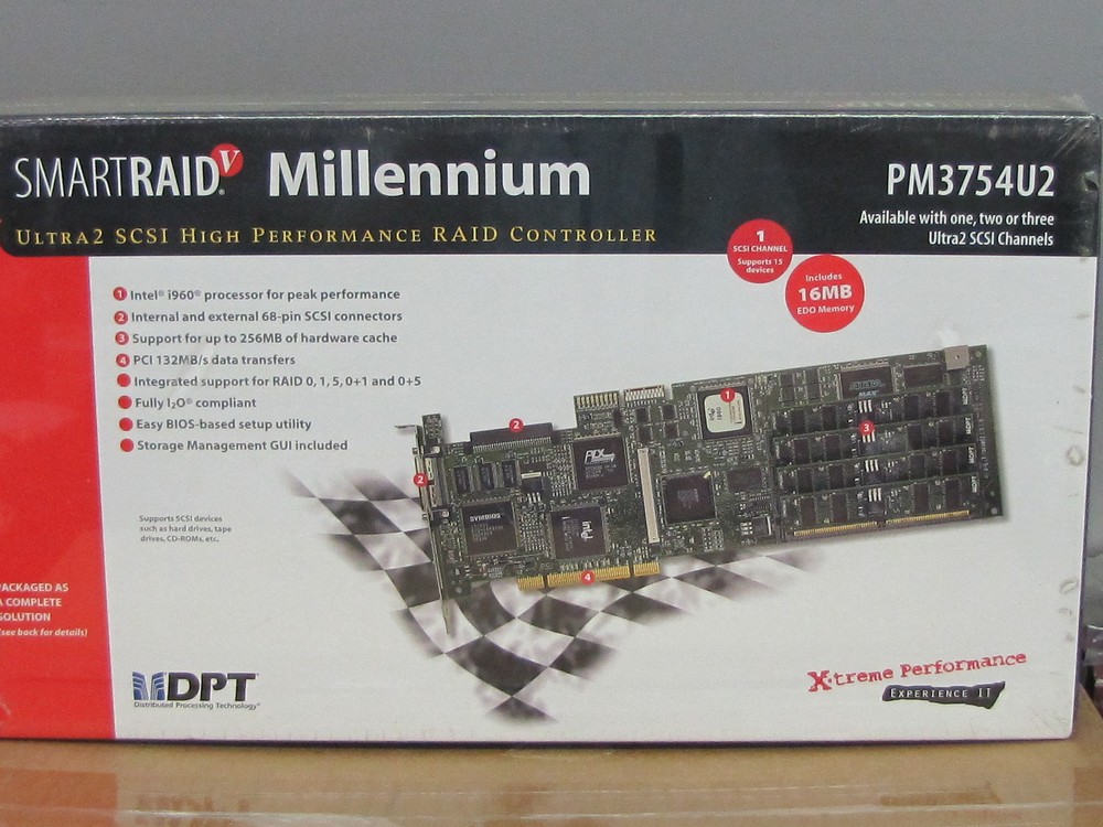 DPT PM3754U2 SmartRAID V Millennium 80MB/s SCSI High Performance RAID Controller