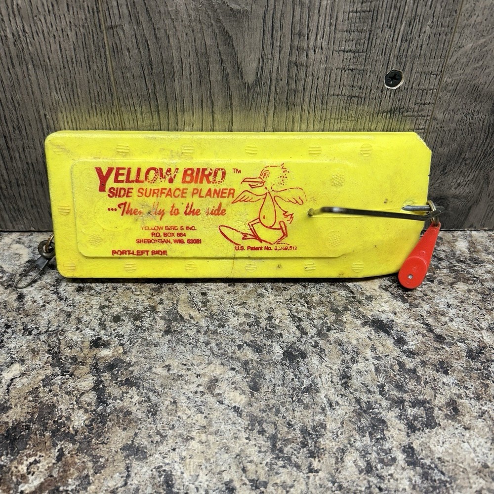 Vintage Yellow Bird Port Left Side Surface Planer Board