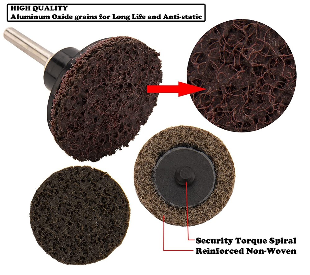 46PCS Roll Lock Sanding Discs 2Inch Quick Change Discs W/ Holder for Die Grinder