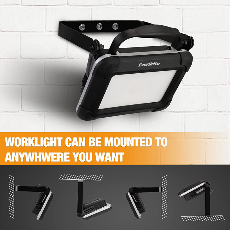 EverBrite 1500Lumen Rechargeable Work Light 2Mode Foldable High Light Work Light