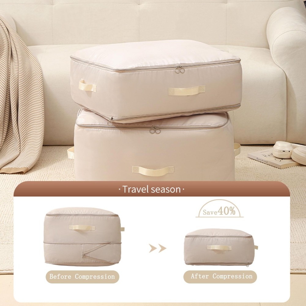 3 PCS Ultra Space Saving Self Compression Organizer, 2025 NEW Comforter Stora...