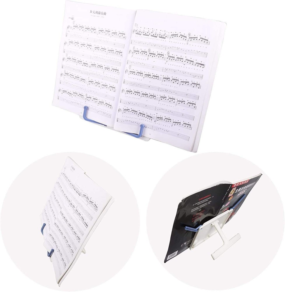 Folding Tabletop Sheet Music Stand, Adjustable Reading Bookrest Holder for De...