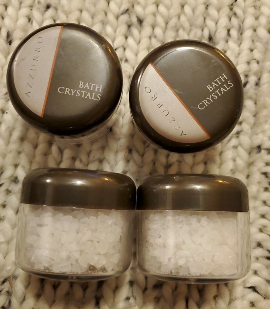 4 New Sealed Azzuro  Bath Crystals  Single Use