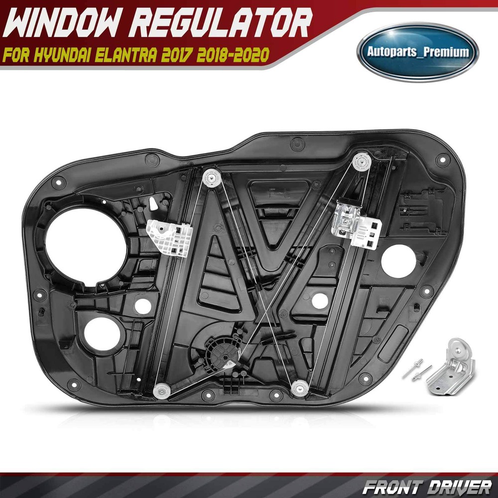 Front Driver Left Power Window Regulator with Panel for Hyundai Elantra 17-20