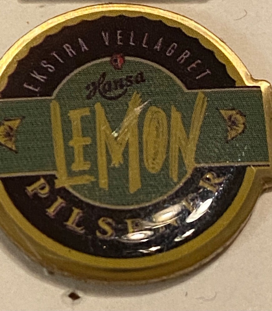 NORWAY BEER PINS - HANSA LEMON BEER  PIN