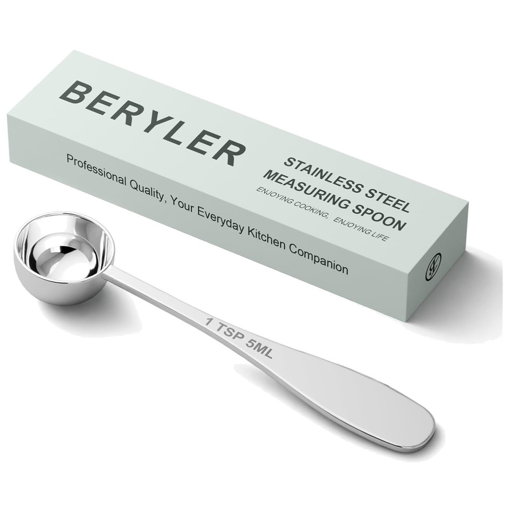 Stainless Steel Measuring Spoon 5ml 1 Tsp with Clear Scale Kitchen Tool