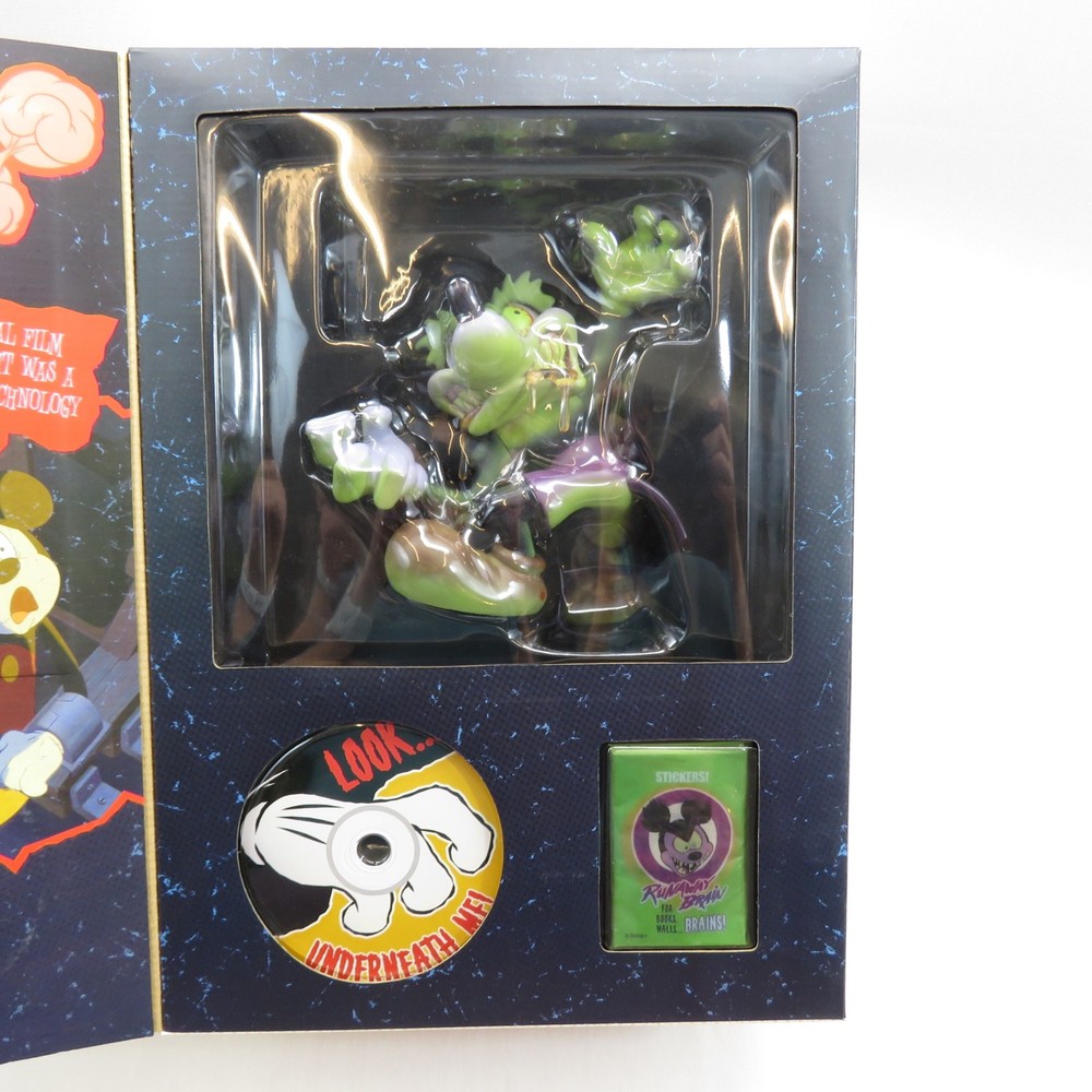 Runaway Brain Mickey Mouse Cereal Box w/8" Action Figure Inside