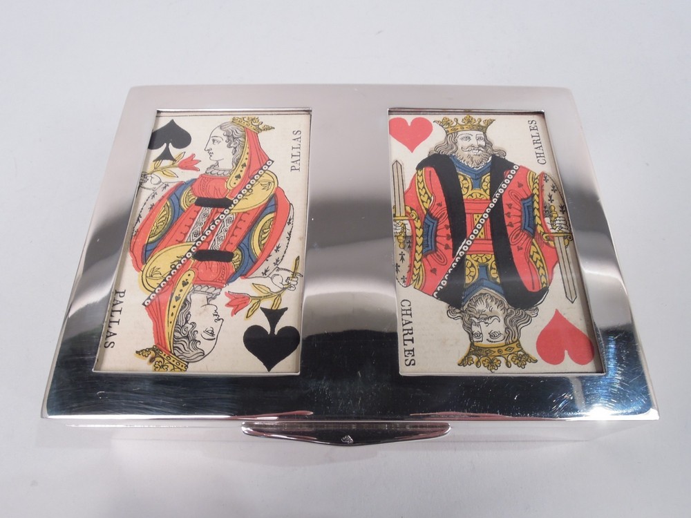 Hermann Bauer Playing Card Box German 835 Silver