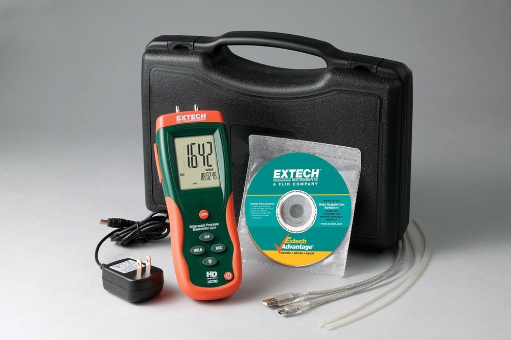 Extech HD700 Differential Pressure Manometer - 2PSI